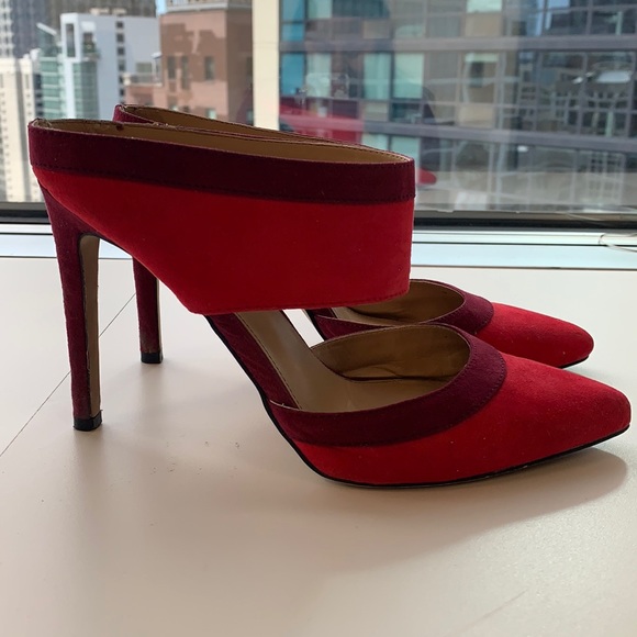 Express Stiletto Mules faux suede - Picture 1 of 5